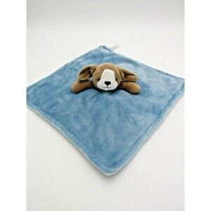 Carter's Blue Brown Puppy Dog Plush 2020 Baby Lovey Security Blanket 67782 14"